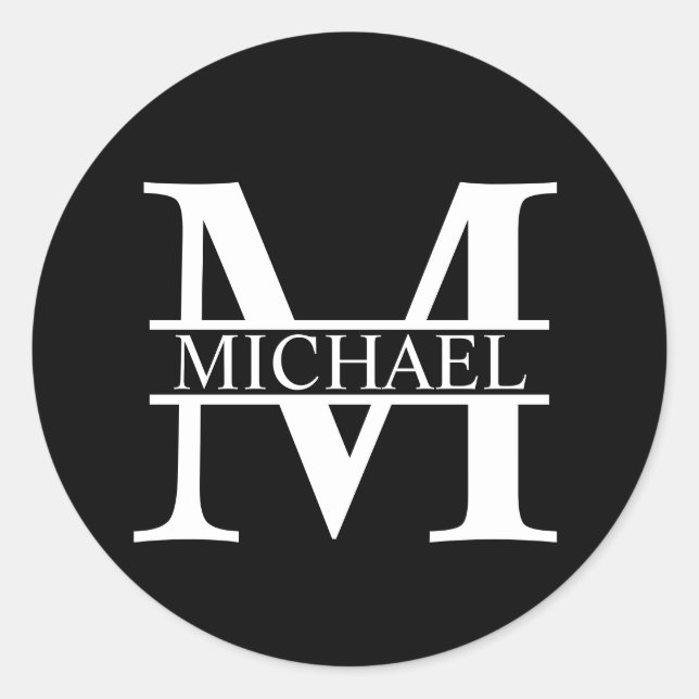 Adesivo Monograma e Nome Personalizados (Frente)