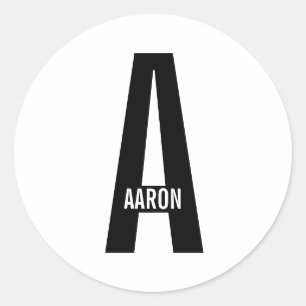 Adesivo Monograma e Nome Personalizados em Negrito Moderno