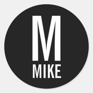 Adesivo Monograma e Nome Personalizados Modernos