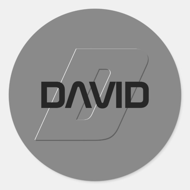 Adesivo Monograma e nome personalizável legal (Frente)