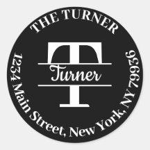 Monograma Elegante Crie seu próprio endereço de de