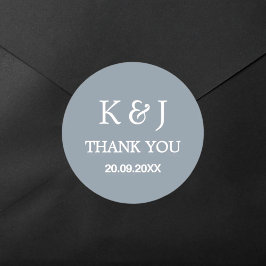 Adesivo Monograma Elegante Moderno Obrigado Favor De Casam