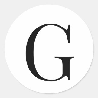 Adesivo Monograma Elegante Preto no Branco 