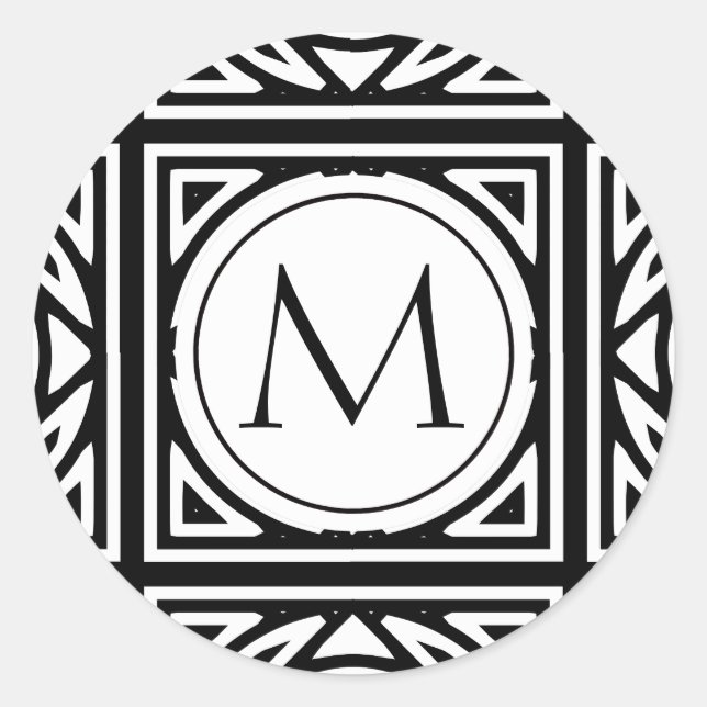 Adesivo Monograma enquadrado (Frente)