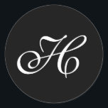 Adesivo Monograma Envelope Selo<br><div class="desc">Use este simples selo de envelope monograma para qualquer ocasião. Altere o estilo ou cor da fonte,  a cor de fundo,  etc. Para obter assistência,  envie-me um e-mail para stillmemories@mail.com ou poste um comentário na minha parede.</div>