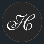 Adesivo Monograma Envelope Selo<br><div class="desc">Use este simples selo de envelope monograma para qualquer ocasião. Altere o estilo ou cor da fonte,  a cor de fundo,  etc. Para obter assistência,  envie-me um e-mail para stillmemories@mail.com ou poste um comentário na minha parede.</div>