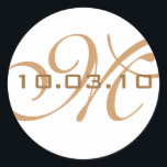 Adesivo Monograma Envelope Selo<br><div class="desc">Monograma personalizado e selos de envelope de data</div>