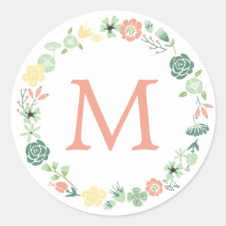 ADESIVO MONOGRAMA FLORAL