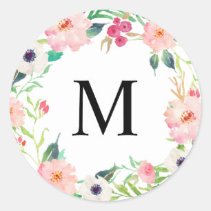 Adesivo Monograma floral do primavera
