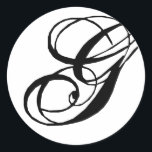 Adesivo Monograma G Vedante de Casamento<br><div class="desc">Os presentes monográficos têm uma enorme seleção de selos de correio USPS personalizáveis, autocolantes de envelope, cartões de saudação, camisetas, chapéus, botões, ímãs e muito mais. Estes monogramas são excelente de enviar convites para casamento, Convites de festas de aniversário, anúncios de graduação, e festas de aniversário surpresa apenas para citar...</div>