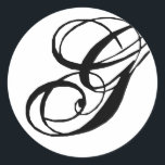 Adesivo Monograma G Vedante de Casamento<br><div class="desc">Os presentes monográficos têm uma enorme seleção de selos de correio USPS personalizáveis, autocolantes de envelope, cartões de saudação, camisetas, chapéus, botões, ímãs e muito mais. Estes monogramas são excelente de enviar convites para casamento, Convites de festas de aniversário, anúncios de graduação, e festas de aniversário surpresa apenas para citar...</div>