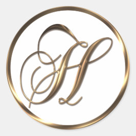 Adesivo Monograma H Faux Bronze