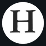 Adesivo Monograma H Selo de Casamento<br><div class="desc">Os presentes monográficos têm uma enorme seleção de selos de correio USPS personalizáveis, autocolantes de envelope, cartões de saudação, camisetas, chapéus, botões, ímãs e muito mais. Estes monogramas são excelente de enviar convites para casamento, Convites de festas de aniversário, anúncios de graduação, e festas de aniversário surpresa apenas para citar...</div>