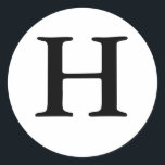 Adesivo Monograma H Selo de Casamento<br><div class="desc">Os presentes monográficos têm uma enorme seleção de selos de correio USPS personalizáveis, autocolantes de envelope, cartões de saudação, camisetas, chapéus, botões, ímãs e muito mais. Estes monogramas são excelente de enviar convites para casamento, Convites de festas de aniversário, anúncios de graduação, e festas de aniversário surpresa apenas para citar...</div>