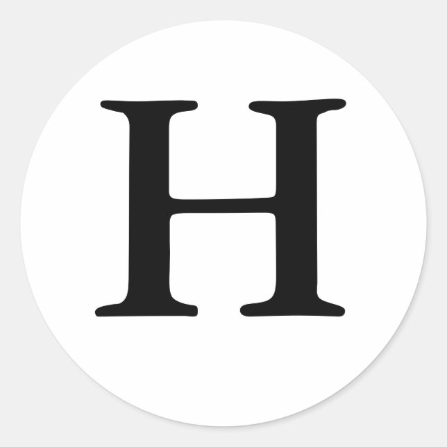 Adesivo Monograma H Selo de Casamento (Frente)