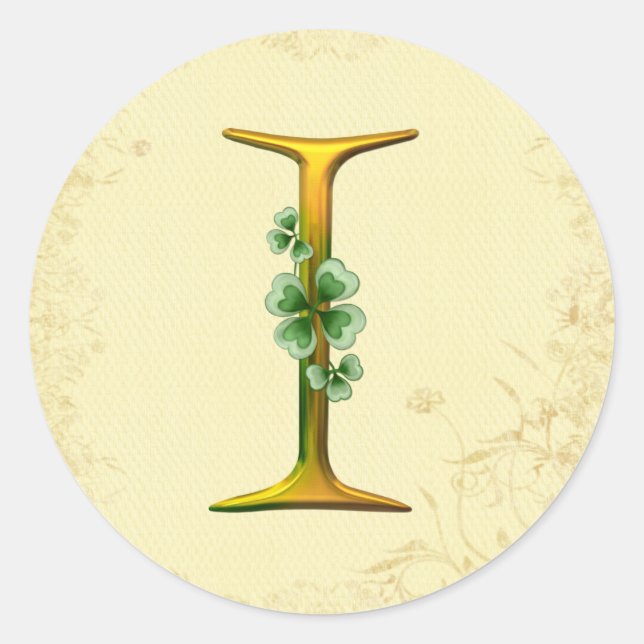 Adesivo Monograma I Dourado irlandês (Frente)