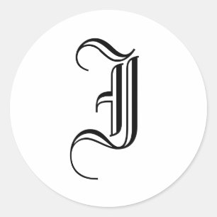 Adesivo Monograma I Sticker Antigo Estilo Inglês
