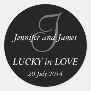 Adesivo Monograma I Stickers para Casamentos Pretos