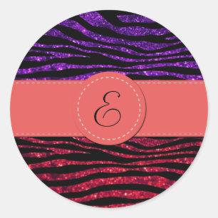 Adesivo Monograma - Impressão Animal, Zebra, Literatura -