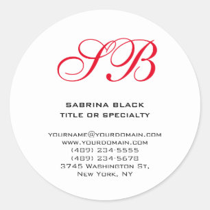 Adesivo Monograma Iniciais Nome Endereço Correio Eletrônic