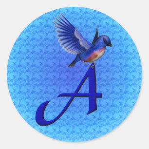 Adesivo Monograma Inicial A de Bluebird