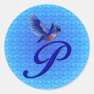 Adesivo Monograma Inicial Buebird Elegante P