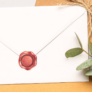 Adesivo Monograma Inicial de Cera Vermelha Falsa