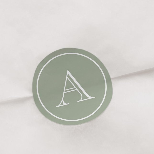 Adesivo Monograma inicial do Bloco Verde e Branco (Criador carregado)