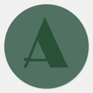 Adesivo Monograma inicial - Letra verde simples