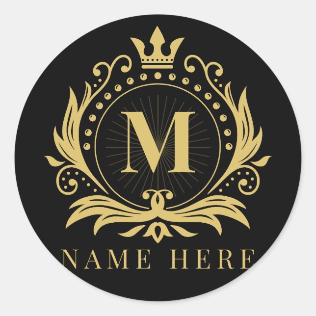 Adesivo Monograma Inicial M Letra Floral M (Frente)