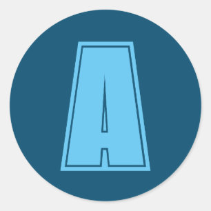 Adesivo Monograma Inicial Monograma do Ocean & Sky Blue Ch