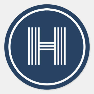 Adesivo Monograma inicial Oxford Blue