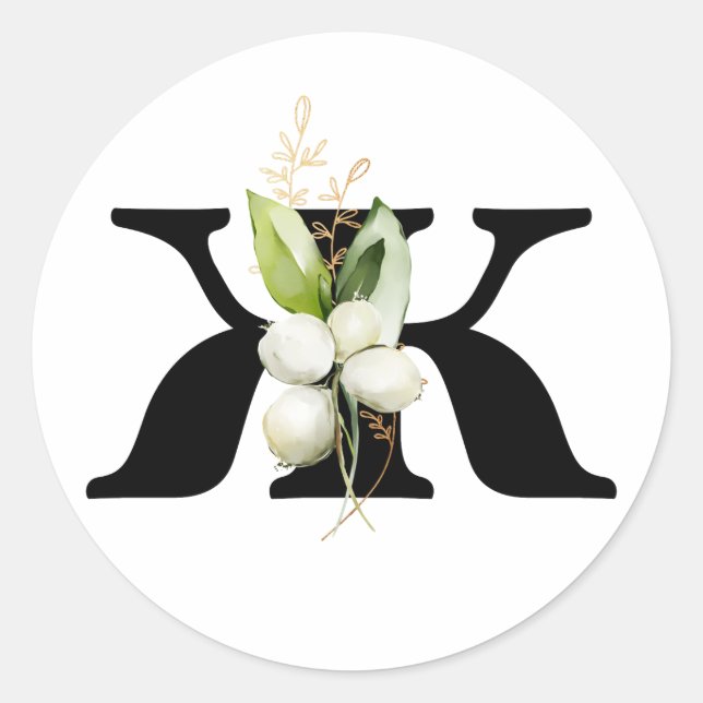 Adesivo MonOGRAMA inverno Classe alfabética búlgara Ciríli (Frente)