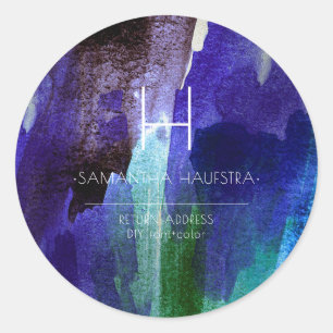 Adesivo Monograma Iridescente Indigo Brugado