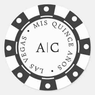 Adesivo Monograma legal de Quinceañera da microplaqueta d