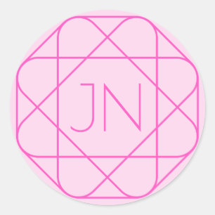 Adesivo Monograma Legal, Estilo de Logotipo Moderno Rosa