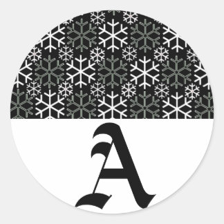 Adesivo Monograma - Letra A Snowflakes, Sticker