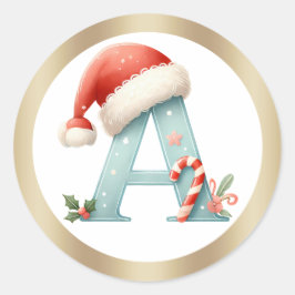 Adesivo Monograma - letra A, Vinheta de Natal