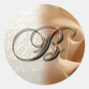 Adesivo Monograma - Letra B Selo de Envelope Casado