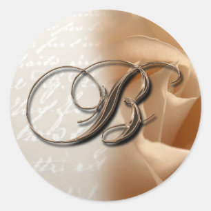 Adesivo Monograma - Letra B Vinheta de Envelope Casado