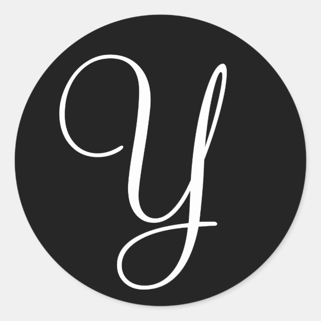 Adesivo Monograma - Letra Casada Envelope Selo Preto (Frente)