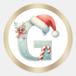 Adesivo Monograma - letra G, Vinheta de Natal