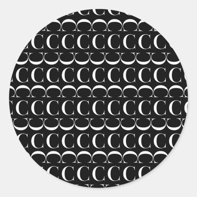 Adesivo Monograma - Letra inicial C (Frente)