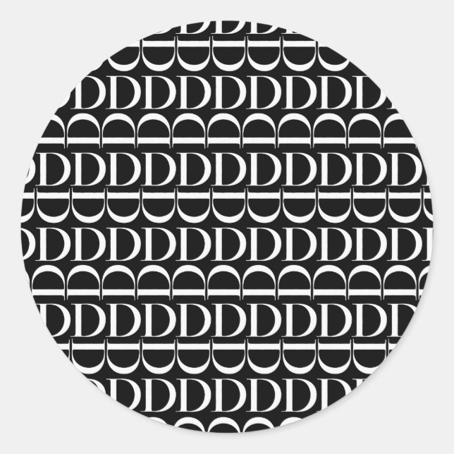 Adesivo Monograma - Letra Inicial D (Frente)