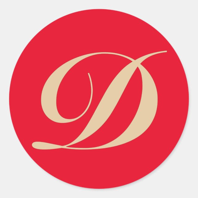 Adesivo Monograma - Letra Inicial D (Frente)