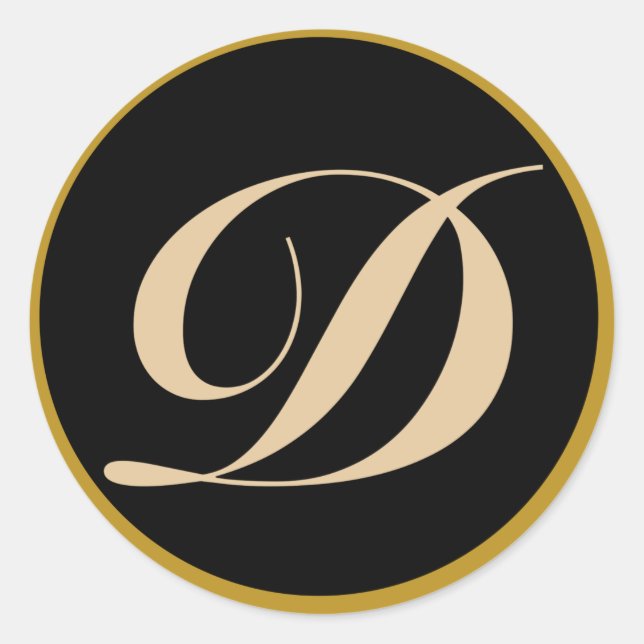 Adesivo Monograma - Letra Inicial D (Frente)