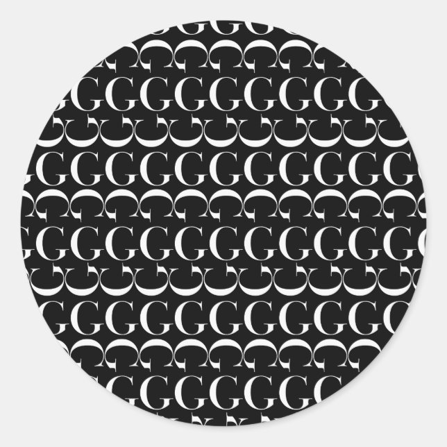 Adesivo Monograma - Letra inicial G (Frente)