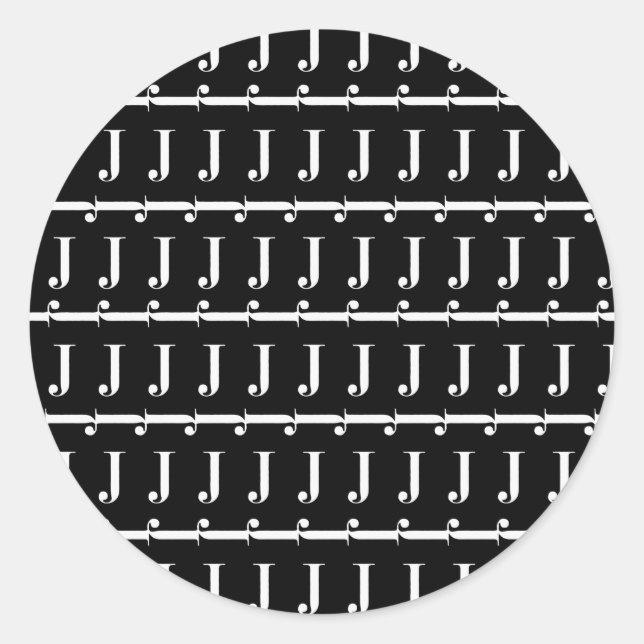 Adesivo Monograma - Letra Inicial J (Frente)