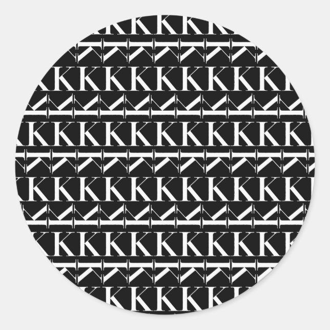 Adesivo Monograma - Letra inicial K (Frente)