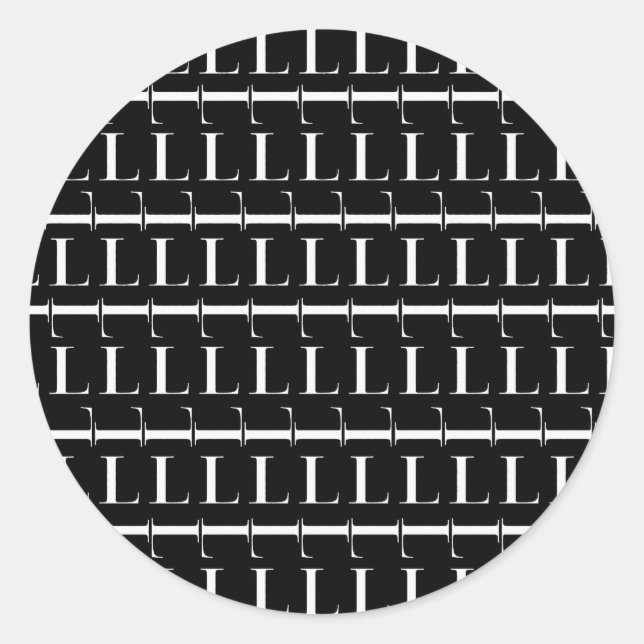 Adesivo Monograma - Letra inicial L (Frente)